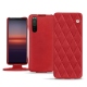 Housse cuir Sony Xperia 5 II - Rouge troupelenc - Couture