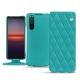 Funda de piel Sony Xperia 5 II - Bleu fluo - Couture