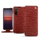 Custodia in pelle Sony Xperia 5 II - Autruche ciliegia
