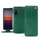 Housse cuir Sony Xperia 5 II - Crocodile pino