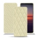 レザーケース Sony Xperia 5 II - Ivoire - Couture ( Sleek P C12 - White ) 