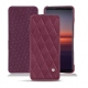 Housse cuir Sony Xperia 5 II - Prune vintage - Couture