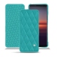 Housse cuir Sony Xperia 5 II - Bleu fluo - Couture