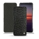 Lederschutzhülle Sony Xperia 5 II - Autruche nero