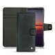 가죽 커버 Sony Xperia 5 II - Dark vintage ( Roughtcut - Black#5256 ) 