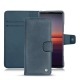 Housse cuir Sony Xperia 5 II - Jean vintage ( Roughtcut - Pantone 285U  ) 
