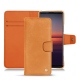 Housse cuir Sony Xperia 5 II - Mandarine vintage ( Pantone 165C ) 