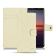Custodia in pelle Sony Xperia 5 II - Ivoire ( Sleek P C12 - White ) 