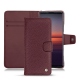Sony Xperia 5 II leather case - Lie de vin ( Pantone 5115C ) 