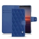 レザーケース SoSony Xperia 5 II - Bleu océan - Couture ( Nappa - Pantone 293C ) 