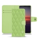 レザーケース SoSony Xperia 5 II - Vert olive - Couture ( Nappa - Pantone 578U ) 