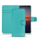 Sony Xperia 5 II leather case - Bleu fluo