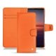 가죽 커버 Sony Xperia 5 II - Orange fluo