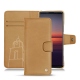 Capa em pele Sony Xperia 5 II - Castan esparciate