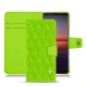 Capa em pele Sony Xperia 5 II - Vert fluo - Couture