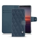 Housse cuir Sony Xperia 5 II - Jean vintage - Couture