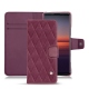 Sony Xperia 5 II leather case - Prune vintage - Couture