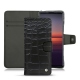 Custodia in pelle Sony Xperia 5 II - Crocodile nero