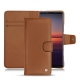 Housse cuir Sony Xperia 5 II - Marron Veggie