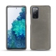 Samsung Galaxy S20 FE leather cover - Acier vintage ( Pantone 403C ) 