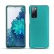 Samsung Galaxy S20 FE leather cover - Bleu fluo