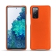 Samsung Galaxy S20 FE leather cover - Orange fluo