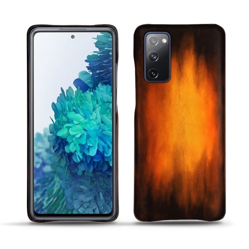 Leder-Rückseiteneinband für Samsung Galaxy S20 FEFauve Patine