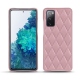 Coque cuir Samsung Galaxy S20 FE - Rose - Couture ( Nappa - Pantone 2365C ) 