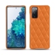 Coque cuir Samsung Galaxy S20 FE - Orange - Couture ( Nappa - Pantone 1495U ) 