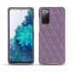 Samsung Galaxy S20 FE leather cover - Lilas - Couture ( Nappa - Pantone 2645U ) 