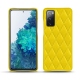 Coque cuir Samsung Galaxy S20 FE - Jaune fluo - Couture