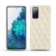 Coque cuir Samsung Galaxy S20 FE - Blanc escumo - Couture