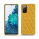 가죽 커버 Samsung Galaxy S20 FE - Jaune soulèu - Couture
