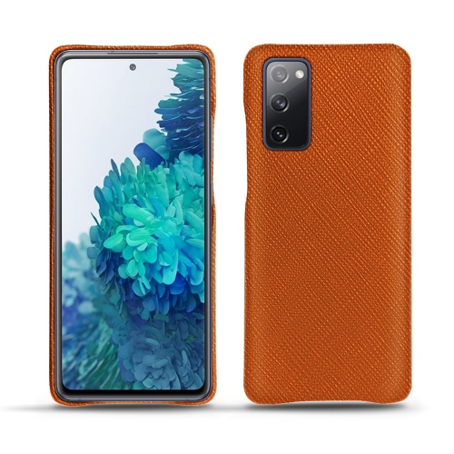 Leder-Rückseiteneinband für Samsung Galaxy S20 FEOrange vibrant ( Pantone #e36b39 ) 