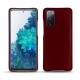Samsung Galaxy S20 FE leather cover - Rouge Veggie