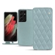 Lederschutzhülle Samsung Galaxy S21 Ultra - Bleu ciel - Couture ( Nappa - Pantone 277C ) 