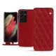 Lederschutzhülle Samsung Galaxy S21 Ultra - Rouge - Couture ( Nappa - Pantone 199C ) 
