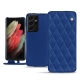 Funda de piel Samsung Galaxy S21 Ultra - Bleu océan - Couture ( Nappa - Pantone 293C ) 
