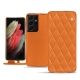 レザーケース Samsung Galaxy S21 Ultra - Orange - Couture ( Nappa - Pantone 1495U ) 