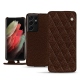 Lederschutzhülle Samsung Galaxy S21 Ultra - Châtaigne - Couture ( Pantone 476C ) 