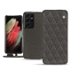 レザーケース Samsung Galaxy S21 Ultra - Anthracite - Couture ( Pantone 424C ) 