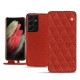 レザーケース Samsung Galaxy S21 Ultra - Papaye - Couture ( Pantone 180C ) 