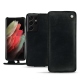 Lederschutzhülle Samsung Galaxy S21 Ultra - Dark vintage ( Roughtcut - Black#5256 ) 