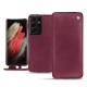 Samsung Galaxy S21 Ultra leather case - Prune vintage ( Pantone 512C ) 