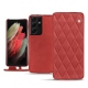 レザーケース Samsung Galaxy S21 Ultra - Cerise vintage - Couture