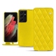 レザーケース Samsung Galaxy S21 Ultra - Jaune fluo - Couture