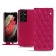 Housse cuir Samsung Galaxy S21 Ultra - Rose fluo - Couture