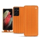 Lederschutzhülle Samsung Galaxy S21 Ultra - Abaca arancio