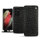 Funda de piel Samsung Galaxy S21 Ultra - Autruche nero