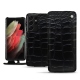 レザーケース Samsung Galaxy S21 Ultra - Crocodile nero